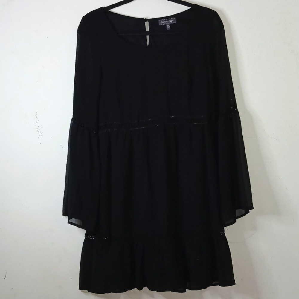 Luxology‎ black long Sleeve dress Size Medium